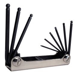 EKLIND TOOL EKL20919 HEX KEY SET 9 PC FOLDING BALL END SAE 5/64-1/4IN..
