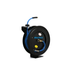 BluBird BLBBBR3875 18ga. Heavy Duty Retractable Air Hose Reel - Next-Gen Rubber Hose (3/8" x 75') -.