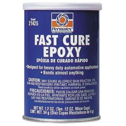ITW PERMATEX INC PTX21425 Fast Cure Epoxy (Pre-Measured Mixer Cups), 1 Can of 10 - 4 Gram Cups, Case of 10