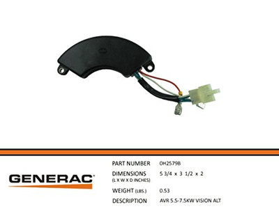 GENERAC 0H2579B AVR 5.5-7.5KW Vision Alternator