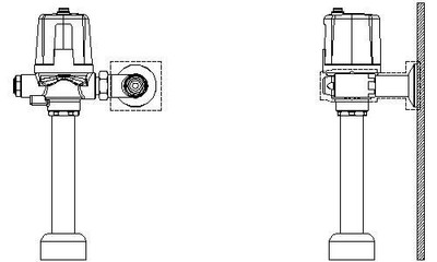 Delta 81T201BTA-20 Commercial 81TBT / 81THW Flush Valve Battery Operated - Exposed 134702