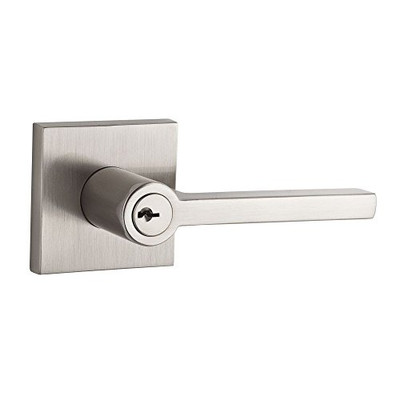 Baldwin ENSQUCSR150  Reserve Entry Lockset x Square with Contemporary Square Rose, Satin Nickel Finish.