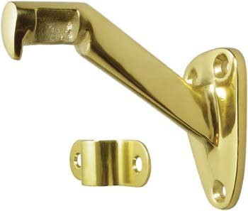 Deltana HRB325U3  3-5/16-Inch Projection Hand Rail Brackets Color: Polished Brass Model: 760923282401 .
