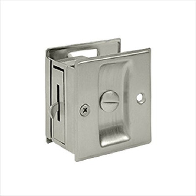 Deltana SDL25U15 2.5 in. x 2.75 in. Solid Brass Privacy Pocket Lock (Set of 10) (Satin Nickel) 760923315604 .