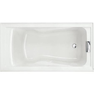 American Standard 2425VC-RHO.020  Evolution 5-Feet by 32-Inch Right-Hand Outlet Whirlpool Bath Tub with EverClean, Hydro Massage System I and Integral Apron, White