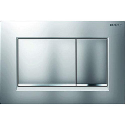 Duravit 115.883.JQ.1 Duravit actuator plate Sigma30 for dual flush: matt chrome-coated, easy-to-clean coated, bright chrome-plated