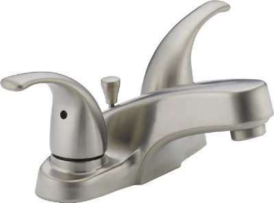 Delta P299628LF-BN Delta Faucet Choice Two Handle Bathroom Faucet, Brushed Nickel
