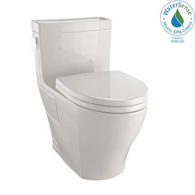 Toto MS624124CEFG#03  Legato WASHLET Elongated 1.28 GPF Universal Height Skirted CeFiONtect, Bone-MS624124CEFG One-Piece Toilet, Bone