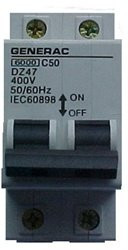 GENERAC 0D1004E Circuit BRK 50a 400v 2pole