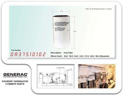 GENERAC 0A37510102 PARTS FUEL FILTER