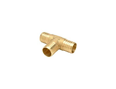 Zurn QQQT774GX  Crimp XL Tee, Large Diameter, 1-1/2" Barb x 1-1/2" Barb x 3/4" Barb, Brass (Pack of 10)