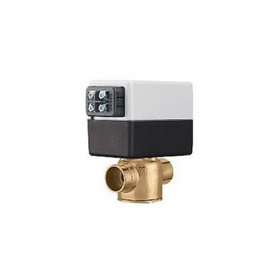 CALEFFI 115183 Z-One 2-Way Valve and Actuator Set with Terminal Block and AUX Switch, 3/4-Inch