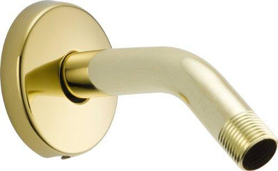 Delta U4993-PB Faucet Universal Showering Components Shower Arm and Flange, Polished Brass