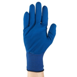 ANSELL ASL235138 Healthcare 111715 Series 11-818 HyFlex Light Nitrile Duty FORTIX Foam Glove, Size 8, Blue (Pack of 144).