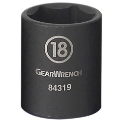 GearWrench KDT84311N 3/8" Drive 6 Point Standard Impact Metric Socket 10mm, Black.