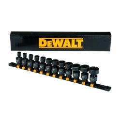 DeWalt DWTDWMT19228 Universal Impact Socket Set, 12-Piece 3/8" Drive SAE ().