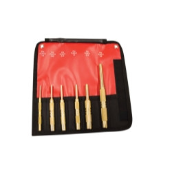 Mayhew MAY67007 Tools 6 Piece Brass Pin Punch Set.
