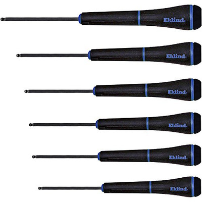 EKLIND TOOL EKL92600 EKLIND PSD Ball-Hex (allen) Precision Screwdriver - 6pc set Metric MM sizes 1.3-4.