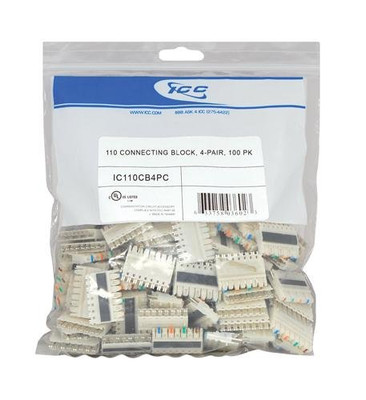 ICC IC110CB4PC 110 Connecting Block- 100 Pk 4-Pair.
