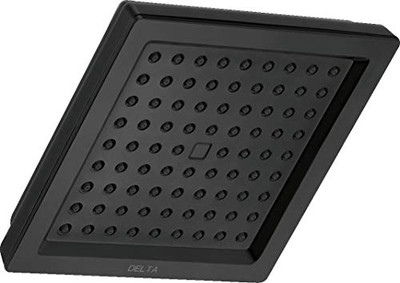 Delta DRP62283BL Universal Showering Components Single-Setting Raincan Shower Head Matte Black.