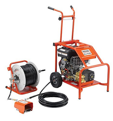 RIDGE R37413 Ridge & #174 KJ-3100 Gas Jetter W/Hose Reel