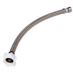 T&S BRASS BB120DLF 3/8 in. Compression x 7/8 in. Ballcock Nut x 20 in. Polymer Braided Toilet Water Connector.