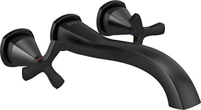 Delta DT57766BLWL Stryke Wall Mounted Tub Filler Matte Black T57766BLWL.