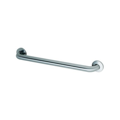 Bobrick 6806x12  304 Stainless Steel Straight Grab Bar with Concealed Mounting Snap Flange, Satin Finish, 1-1/2" Diameter x 12" Length.