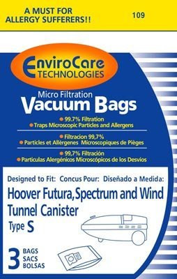 Home Care HR-1489 Paper Bag, DVC Hoover S Microlined 3Pk