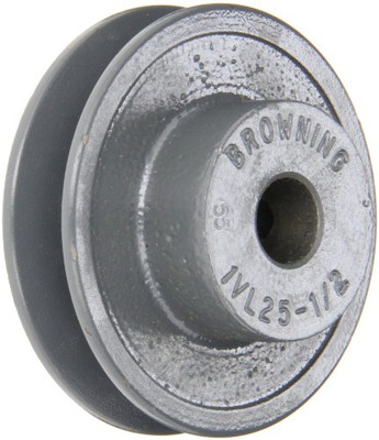 Browning 1VL25X1/2 Variable Pitch Sheave, 1 Groove, Finished Bore, Cast Iron Sheave, for 3L Section Belt