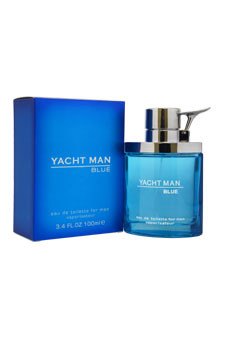 Yacht M-2649 FRAGRANCE MAN BLUE by FRAGRANCE 3.4 OZ EAU DE TOILETTE SPRAY MEN BOX 2001