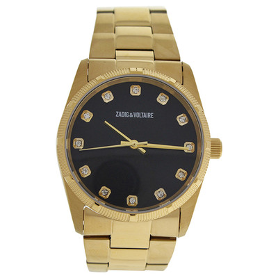 Zadig & Voltaire U-WAT-1058 Zvf221 Black Dial/gold Stainless Steel Bracelet Watch Watch For Unisex 1 Pc Zadig & Voltaire U-WAT-1058 Zvf221 Black Dial/gold Stainless Steel Bracelet Watch Watch For Unisex 1 Pc