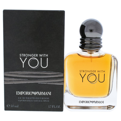 Emporio Armani I0089337 Stronger With You for Men Eau de Toilette Spray, 1.7 oz