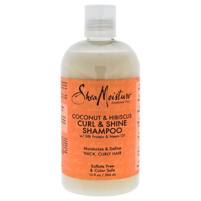 Shea Moisture U-HC-12258 Coconut Hibiscus Curl & Shine Shampoo, 13 oz, Pack of 2