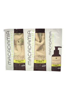 Macadamia U-HC-10686 Professional Nourishing Moisture Shampoo, Conditioner & Oil Treatment 3 Pc Kit 0.34oz Shampoo, 0.34oz Conditioner, 0.17oz Oil Treatment Unisex