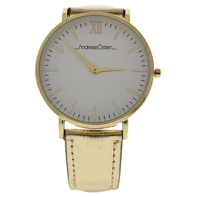Andreas Osten W-WAT-1451 Ao-188 Urban Gold/white Dial/gold Leather Strap Watch Watch For Women