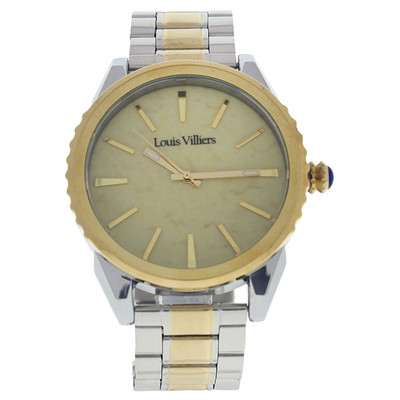 Louis Villiers M-WAT-1307 LV2066 Silver Gold Stainless Steel Bracelet Watch