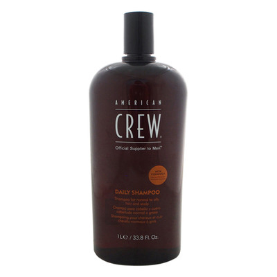 American Crew 110900 Daily Shampoo, For Normal to Oily Hair and Scalp, 33.8-Ounce Bottles - Packaging May Vary