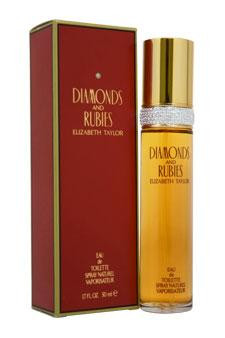 Elizabeth Taylor W-1562 Diamonds and Rubies by for Women, Eau De Toilette Spray, 1.7-Ounce
