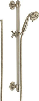 Delta 51308-CZ Faucet 3-Spray H2Okinetic Slide Bar Hand Held Shower with Hose, Champagne Bronze
