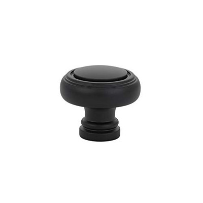 Emtek 86610US19 Norwich Cabinet Knob, 1-1/4" Dimension, Flat Black