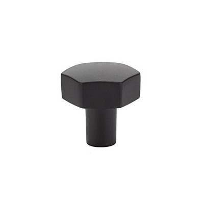 Emtek 86458US19 86458 Mod Hex Cabinet Knob Flat Black (1-1/2" Width)