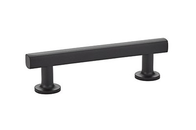 Emtek 86456US19 86456 Freestone Cabinet Pull Flat Black (8" Centers)