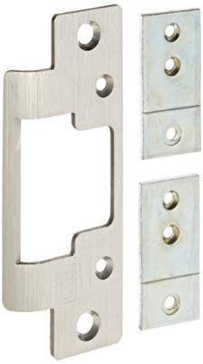 H.E.S. 801A630 H.E.S. Stainless Steel 801A Faceplate for 8000 and 8300 Series Electric Strikes for Cylindrical Locksets in ANSI Metal Jambs, Satin Stainless Steel Finish