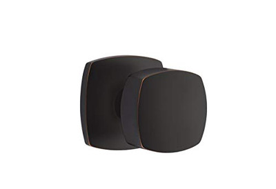 Emtek 5316FRKUS10B Passage Set, Urban Modern Rosette, Freestone Knob, Oil Rubbed Bronze