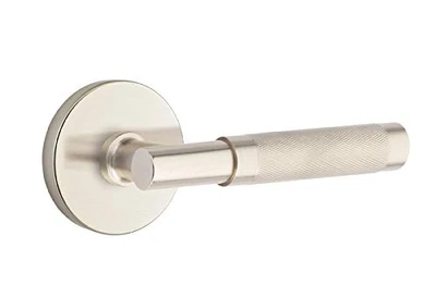 Emtek 5209US15TAUS15KNUS15RH Select Privacy, Disk Rosette, T-Bar Stem, Knurled Handle, Satin Nickel, RH