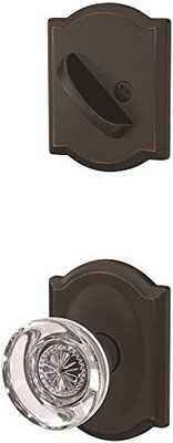 SCHLAGE FC59HOB716CAM  Custom Hobson Single Cylinder Sectional Interior Pack with Camelot Rose - Exterior Handleset Sold Separately