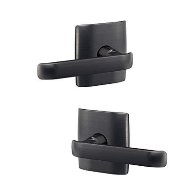 SCHLAGE FC172CYB619DLT  Custom Clybourn Non-Turning Two Sided Dummy Door Lever Set with Dalton Trim