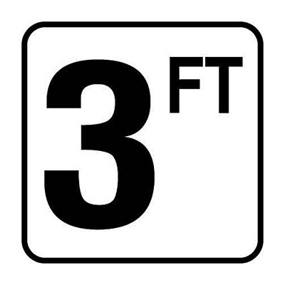 V620030 3FT VINYL NONSKID DEPTH TILE (STICK-ON)