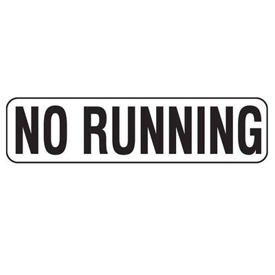 V622005 NO-RUNNING TEXT VINYL 6X24 VINYL NON SKID